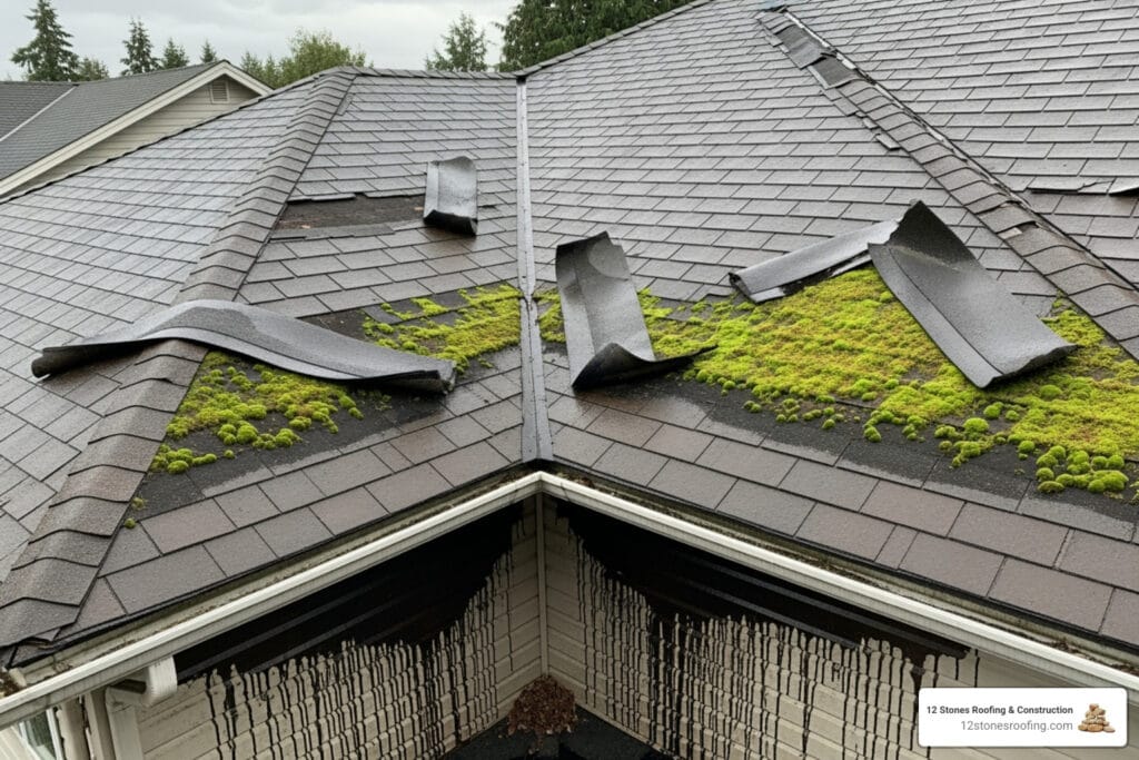 Roof damage from rain
