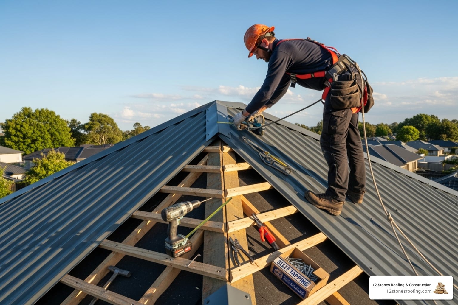 corrugated metal roof installation