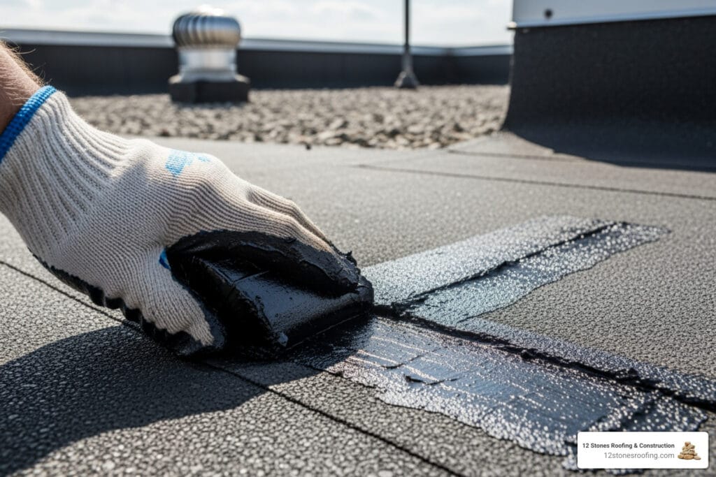 bitumen roof patch