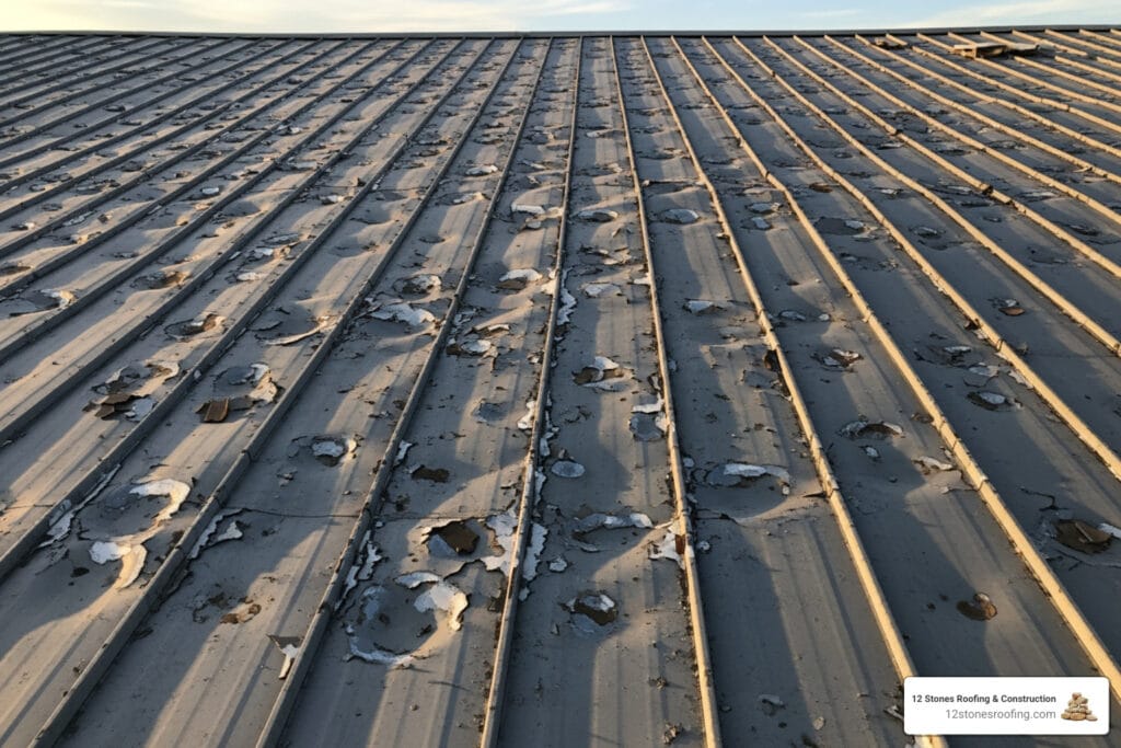hail damaged metal roof