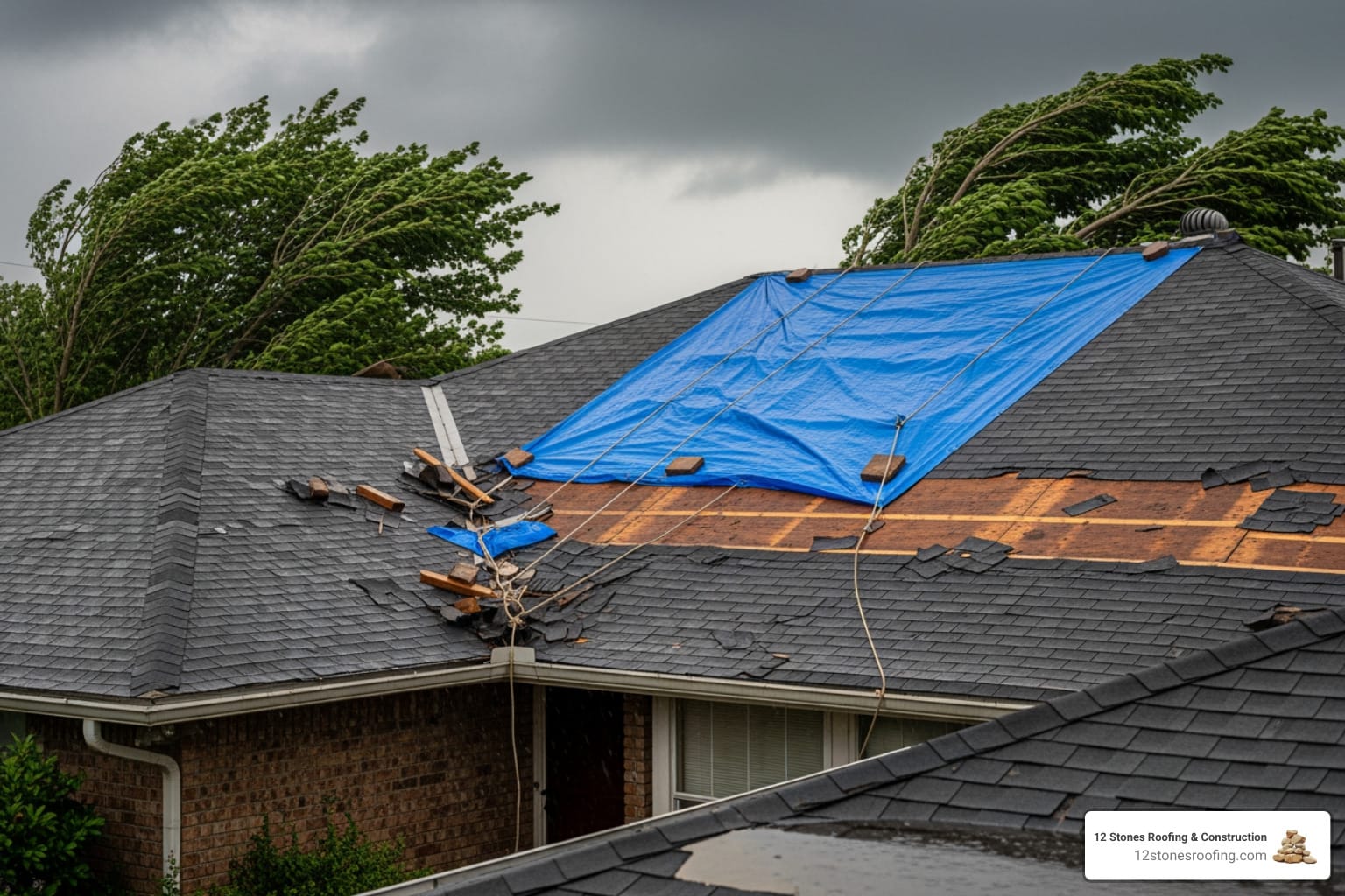 Pasadena storm roof damage