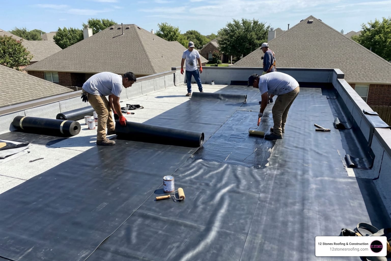easy roof EPDM installation rubber roofing flat roof